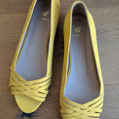 Sandali bassi intrecciati - Giallo zafferano