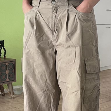 Pantalon cargo beige