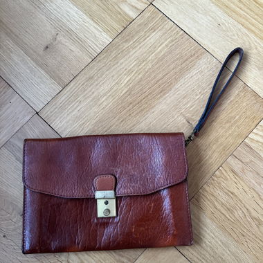 Vintage-Braune Ledertasche