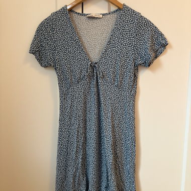 Pull&Bear Blumen Kleid Gr S Blau