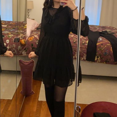 Black Ruffled Dress