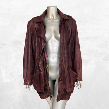 Vintage Leder Jacke/Mantel
