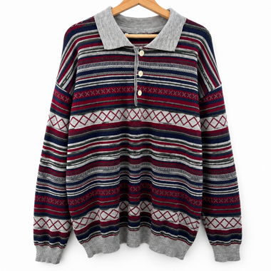 Vintage Striped Knit Sweater