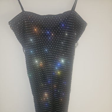 Vestito glitter nero taglia L