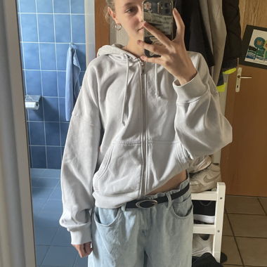Grey Zip Hoodie FBSister Size L