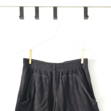 Schwarze Hosen Frottee 