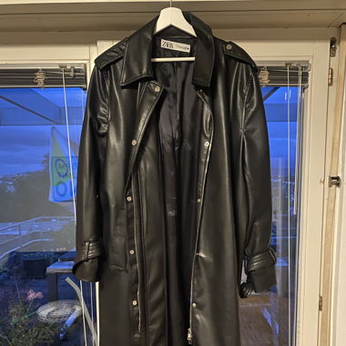Leder Trenchcoat 
