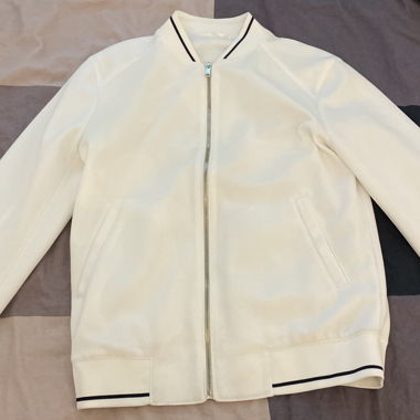 Giacca con zip ZARA ecru