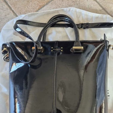 Sac à main verni Pauls Boutique London noir