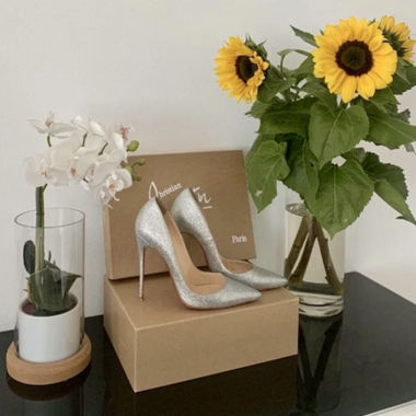 Christian Louboutin So Kate 120mm Glitter Mini, 37