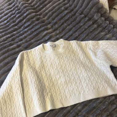 Pull crop top en laine 