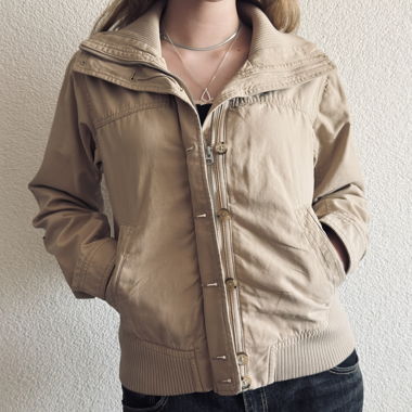 Hollister Jacke beige Vintage Look