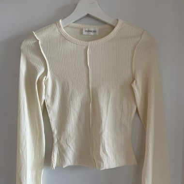 Langarmshirt in Creme