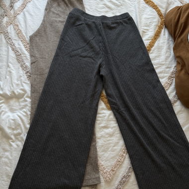 2 Wide Ribbed Pants