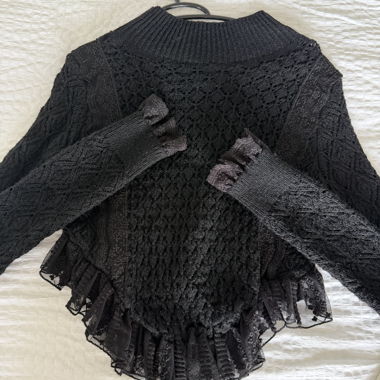 Maglione nero ZARA in pizzo