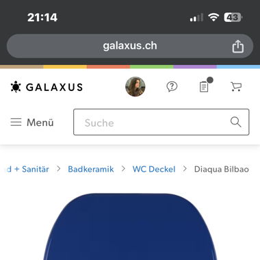 WC Deckel Blau