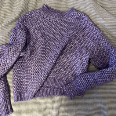 Maglione in maglia lilla