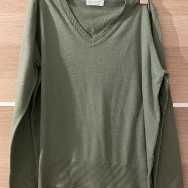 V-Ausschnitt-Pullover grün Primark L