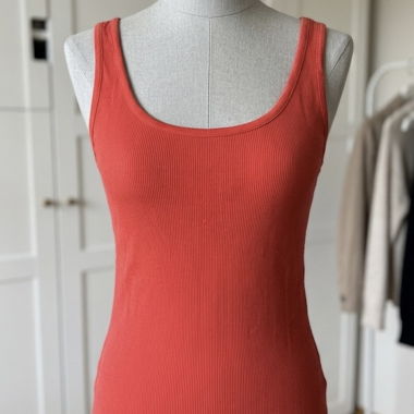 Top débardeur rouge orangé Ralph Lauren
