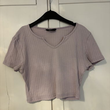 T-shirt a maniche corte a coste