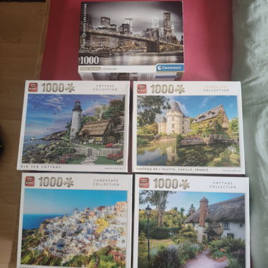 Lot de 5 puzzles 1000 pièces