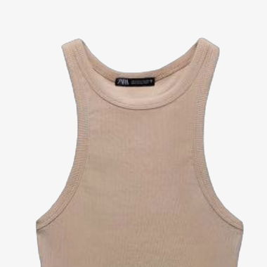 Beige crop top