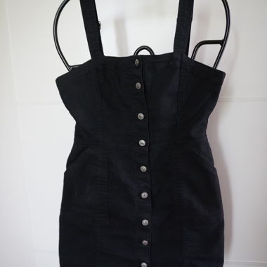 Black denim dress