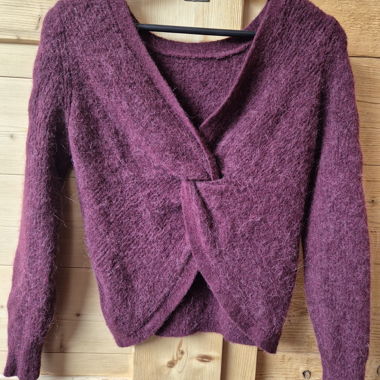 Pull en laine bordeaux XS