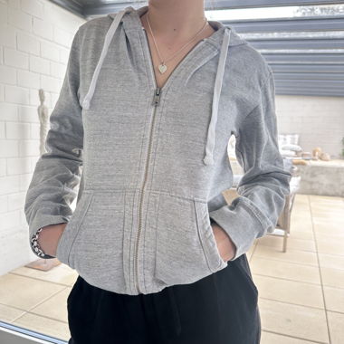 Grauer Zip-Hoodie von Celio