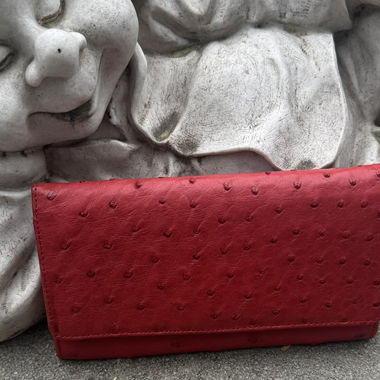 Portemonnaie aus Straussenleder