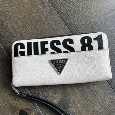 Portafoglio Guess bianco e nero