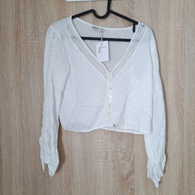 Weisse Bluse von Stradivarius