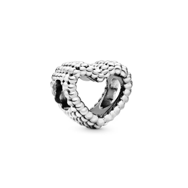 Collana e charm cuore argentato Pandora