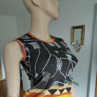 Vintage TM Moya Shirt – Mit afrikanischen Motiven