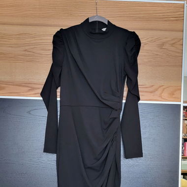 Schwarzes Retro Kleid, Grösse S