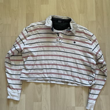 Polo Streifen-Langarmshirt 4L
