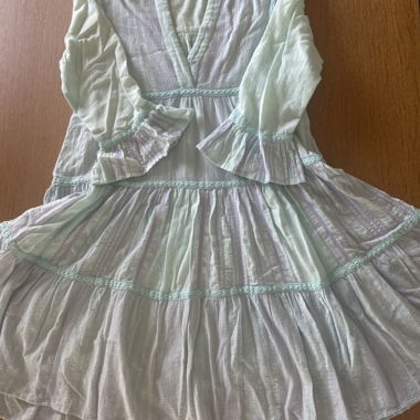 Turquoise Summer Dress with Ruffles