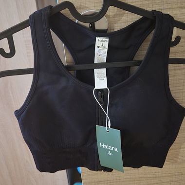Reggiseno sportivo con cerniera