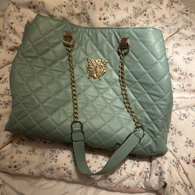 Borsa trapuntata verde menta