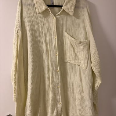 Musselin Bluse yellow - Size L