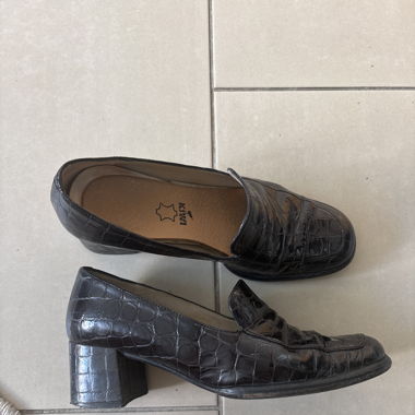 Mocassin à talon 