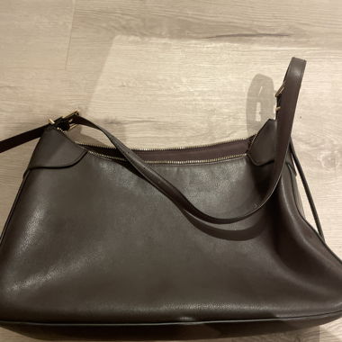 dunkelrot/braune grosse Handtasche