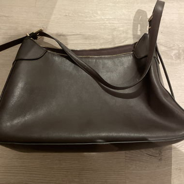 dunkelrot/braune grosse Handtasche