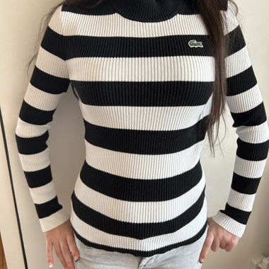 Lacoste Striped Knit Sweater