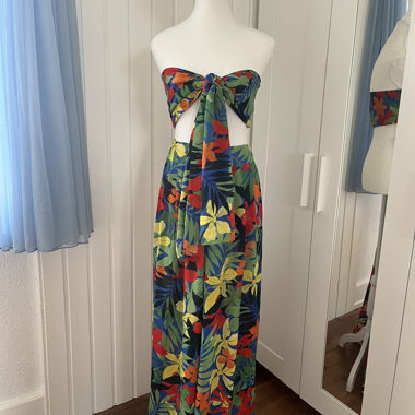 Colorful floral two piece set