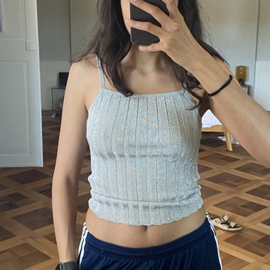 Silbernes Top von &otherstories - size xs