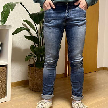 PANTS - blue (JACK&JONES, slim/glenn)