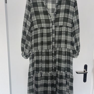 Checked dress with underdress