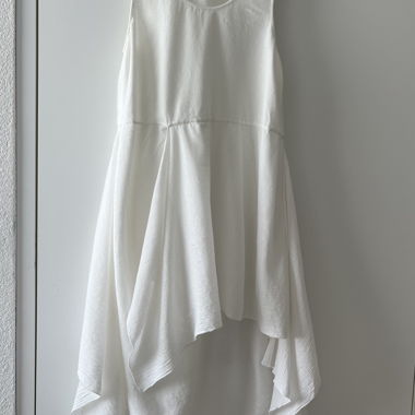 Cos asymmetrical hem white dress EU 36
