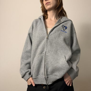 Grey Aelfric Eden zip hoodie